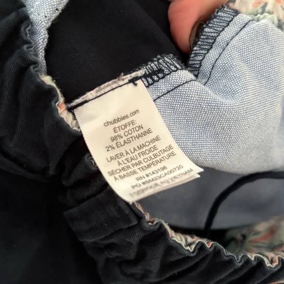 Chubbies Mens Pants Size Medium Navy Blue Stretch Cotton Chino - Picture 5 of 7